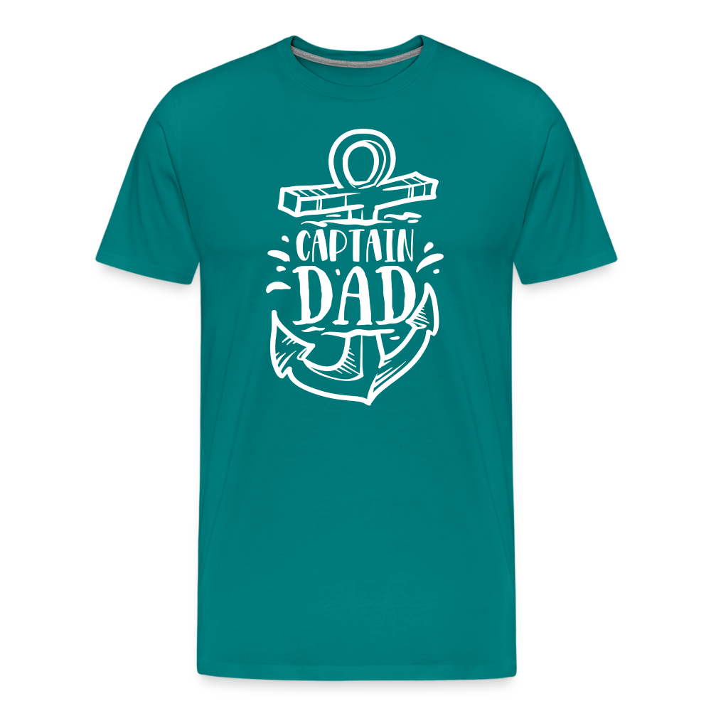 Captain Dad Men's Premium T-Shirt - teal