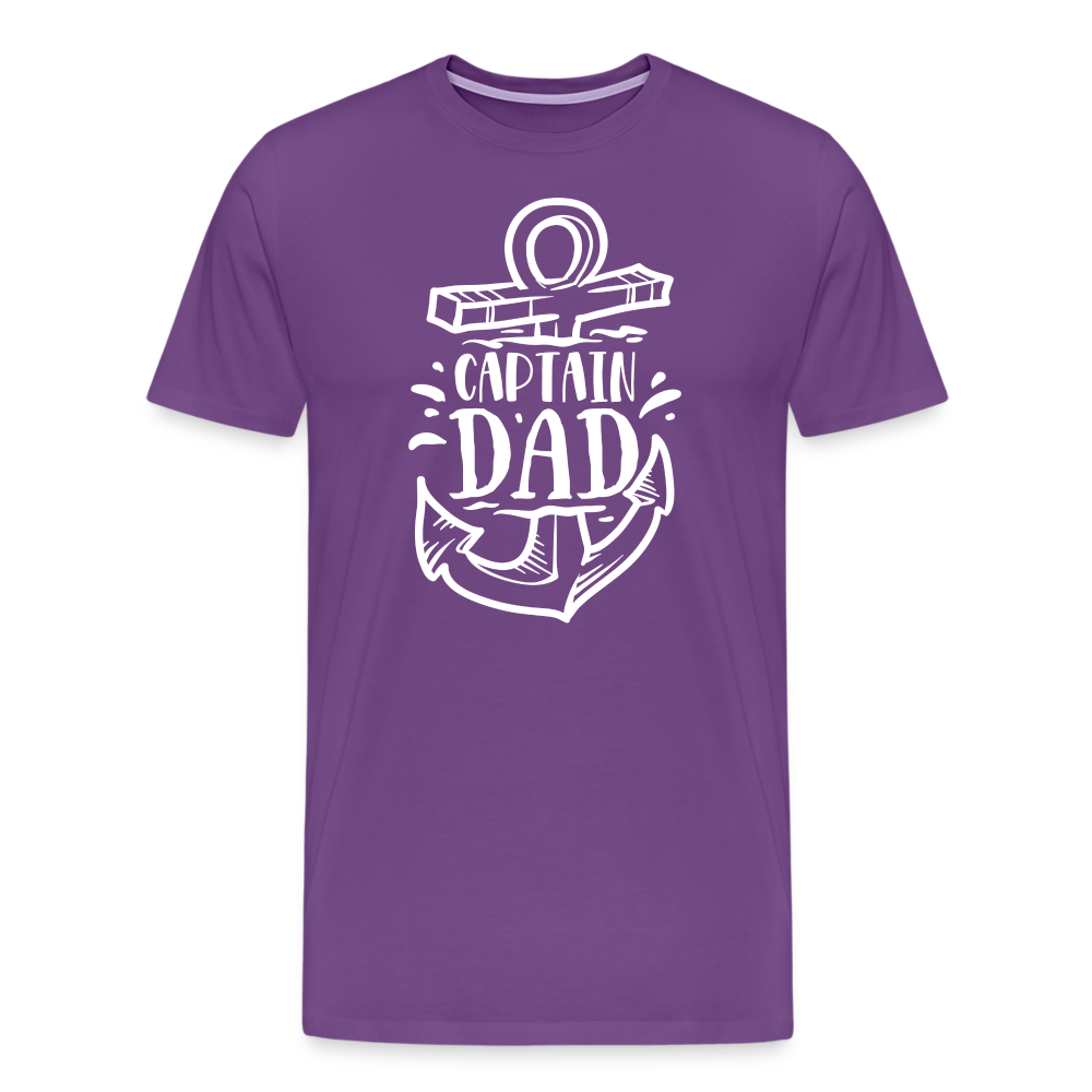 Captain Dad Men's Premium T-Shirt - purple