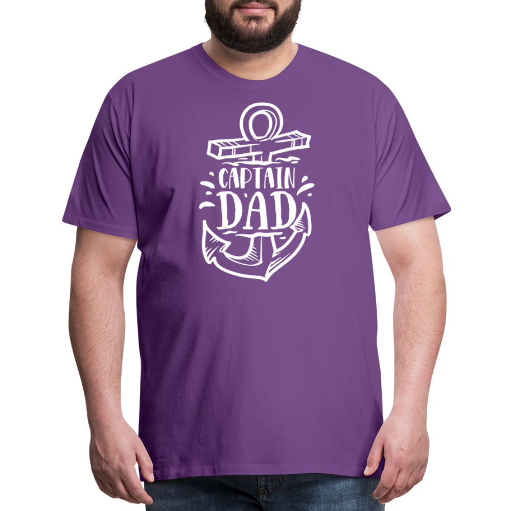 Captain Dad Men's Premium T-Shirt - purple
