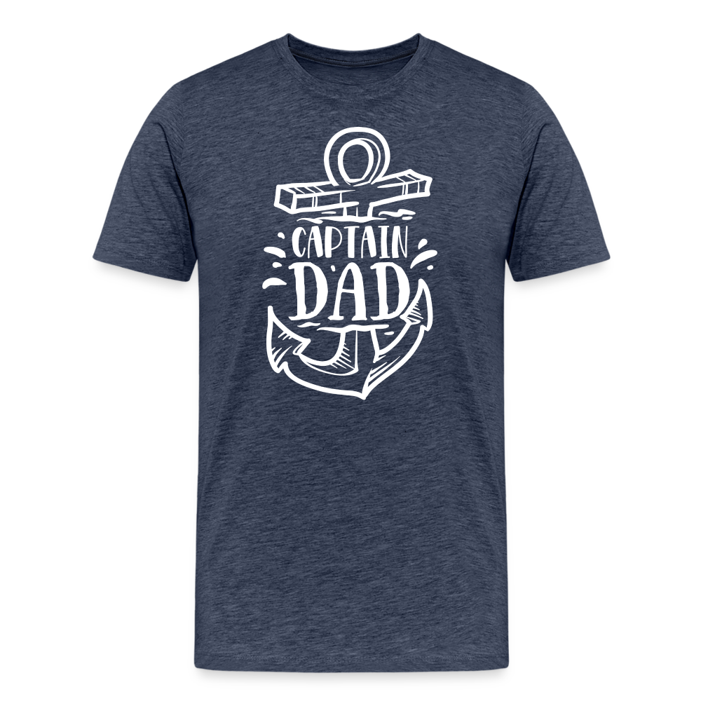 Captain Dad Men's Premium T-Shirt - heather blue