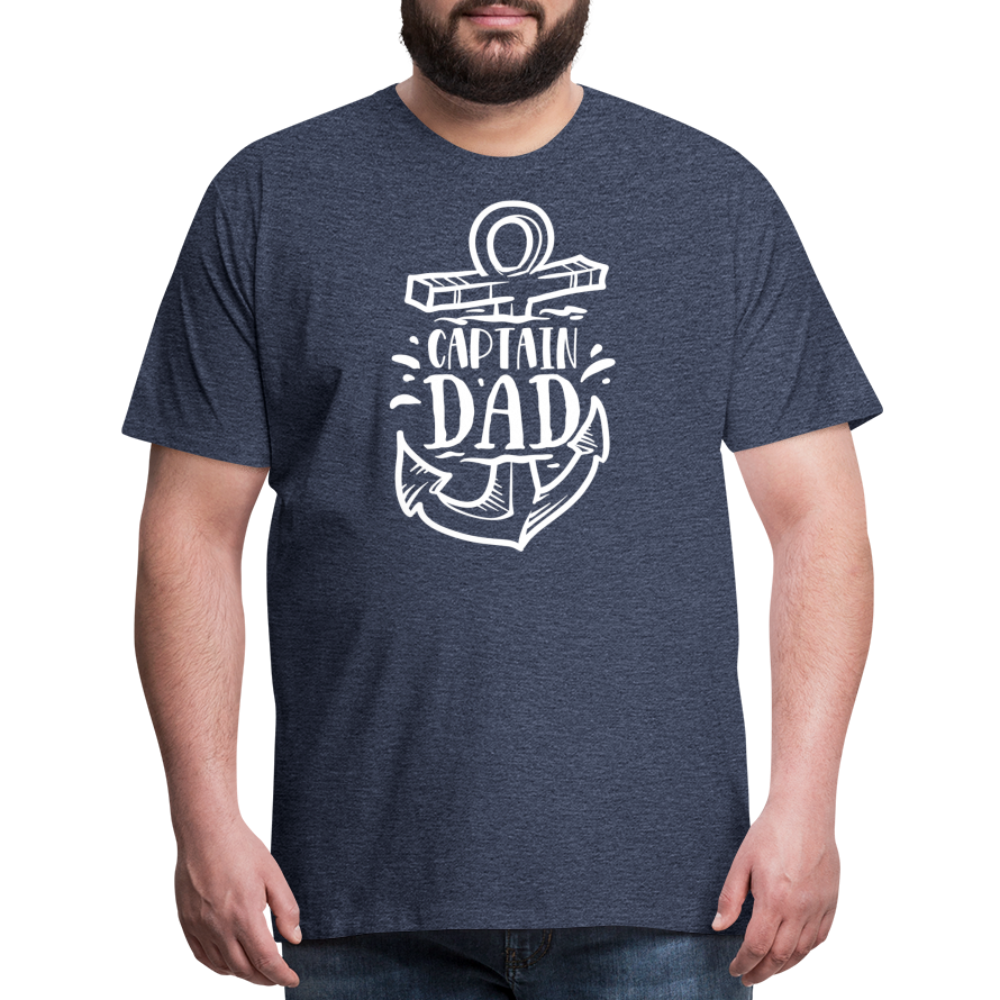 Captain Dad Men's Premium T-Shirt - heather blue