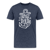 Captain Dad Men's Premium T-Shirt - heather blue
