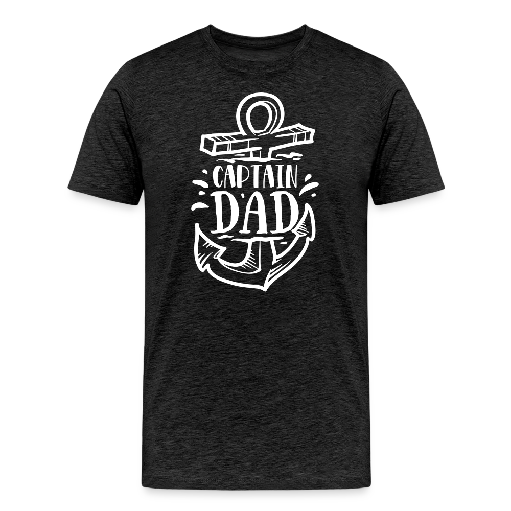 Captain Dad Men's Premium T-Shirt - charcoal grey