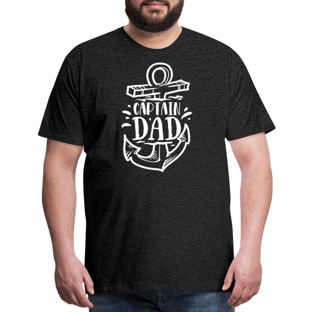 Captain Dad Men's Premium T-Shirt - charcoal grey