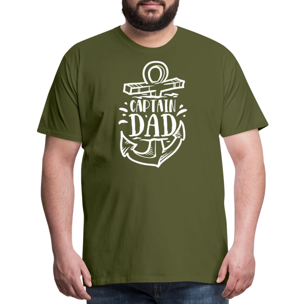 Captain Dad Men's Premium T-Shirt - olive green