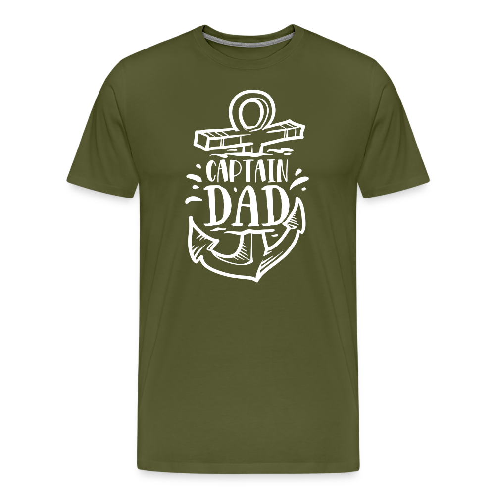 Captain Dad Men's Premium T-Shirt - olive green