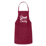 Chef Emily Adjustable Apron - burgundy