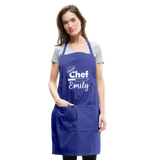 Chef Emily Adjustable Apron - royal blue