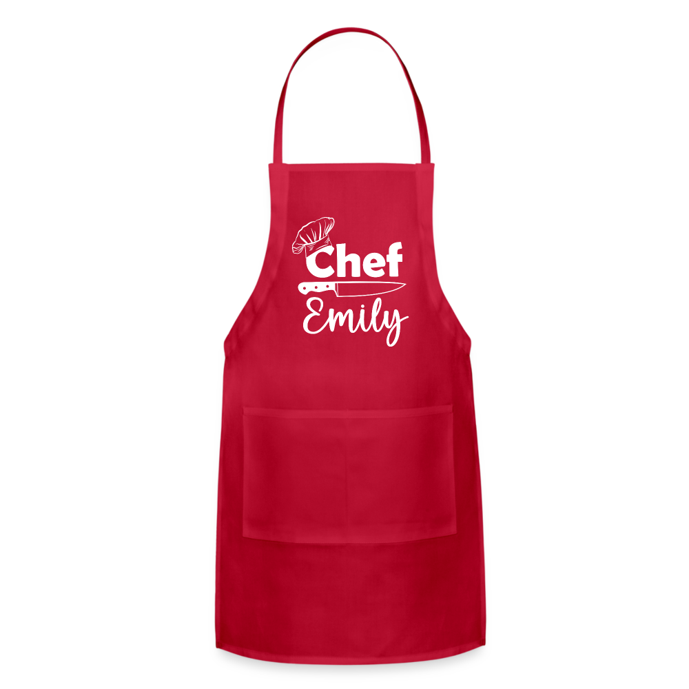 Chef Emily Adjustable Apron - red