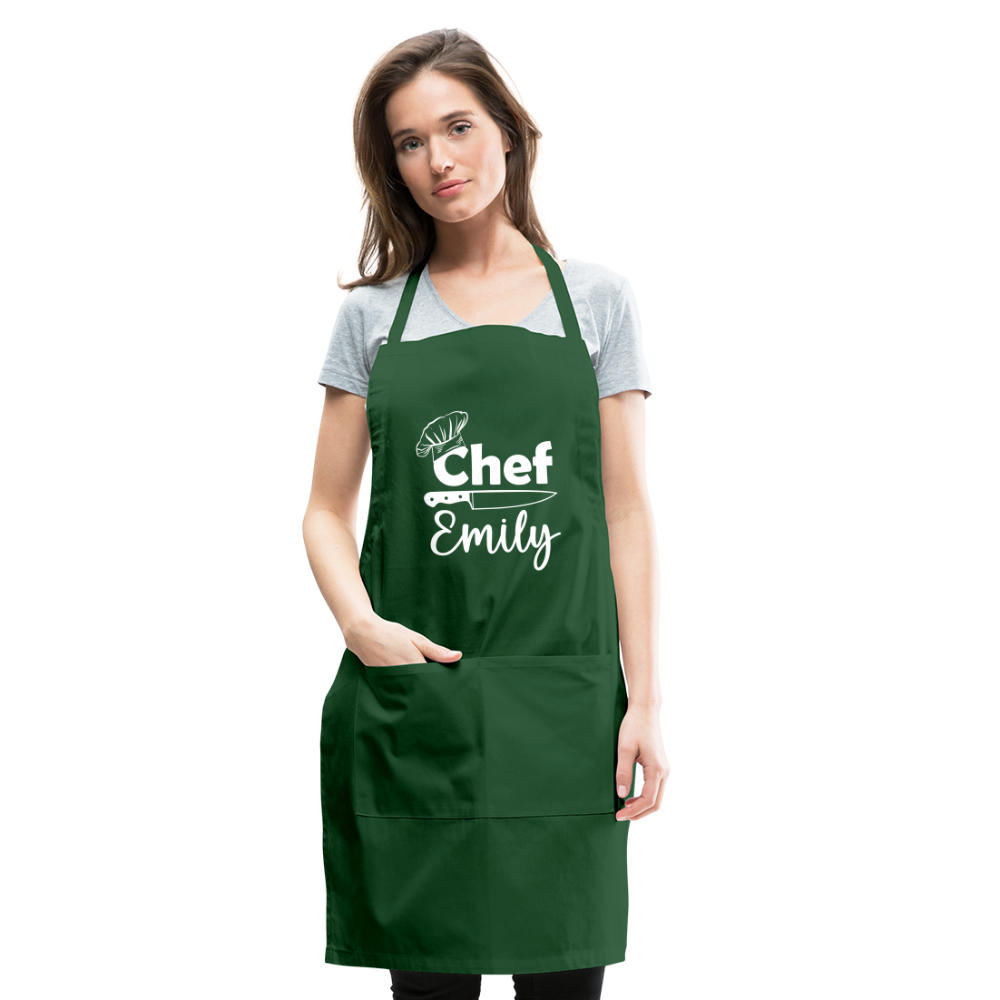 Chef Emily Adjustable Apron - forest green