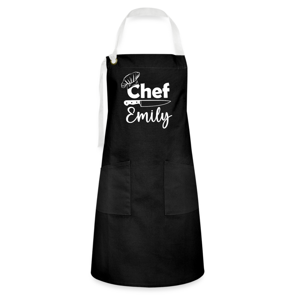 Chef Emily Artisan Apron - black/white