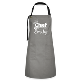 Chef Emily Artisan Apron - gray/black