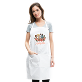 Floral Hair Stylist Michelle Adjustable Apron - white