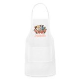 Floral Hair Stylist Michelle Adjustable Apron - white