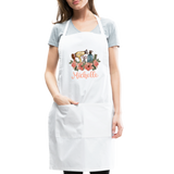 Floral Hair Stylist Michelle Adjustable Apron - white