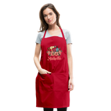 Floral Hair Stylist Michelle Adjustable Apron - red