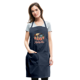 Floral Hair Stylist Michelle Adjustable Apron - navy