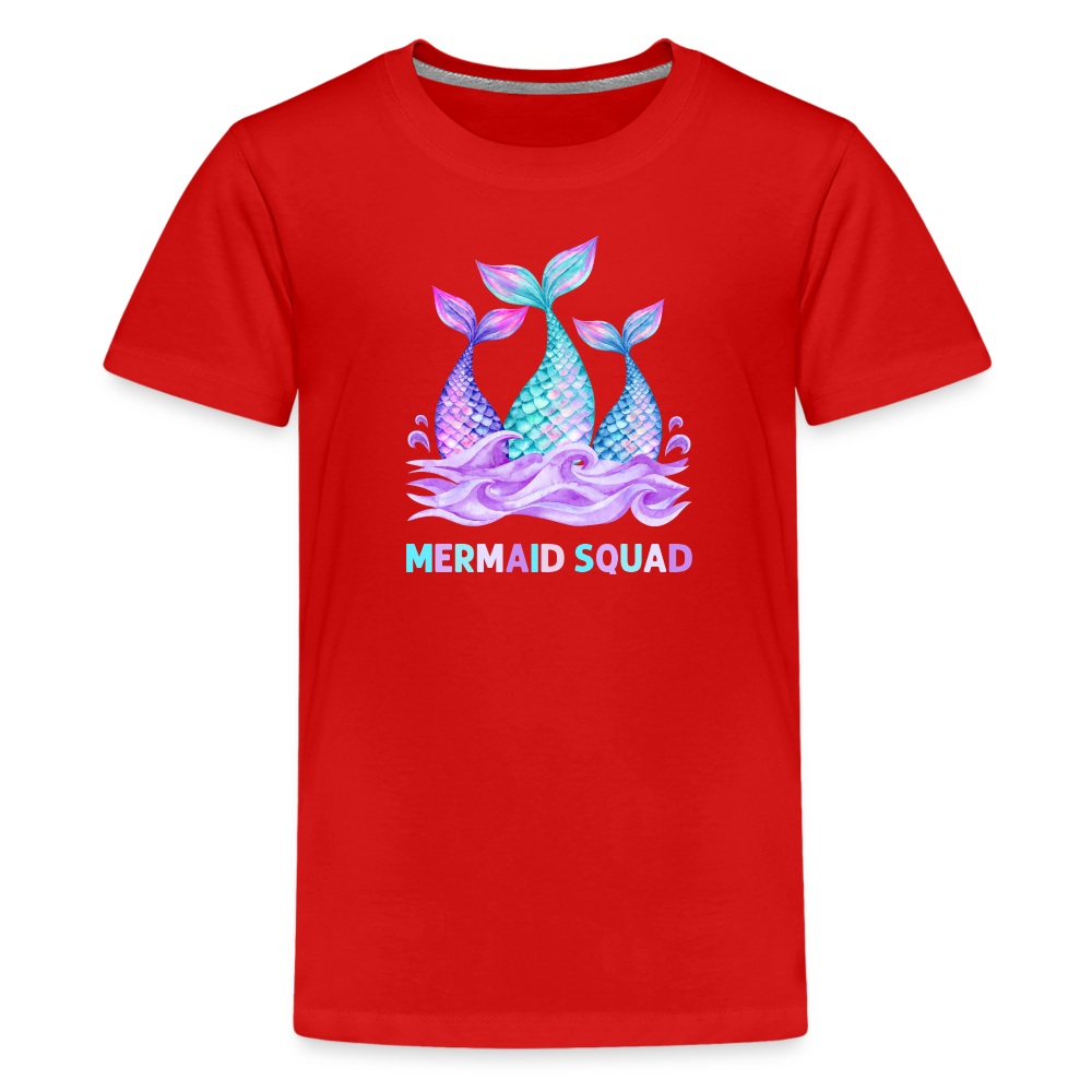 Mermaid Squad Kids' Premium T-Shirt - red