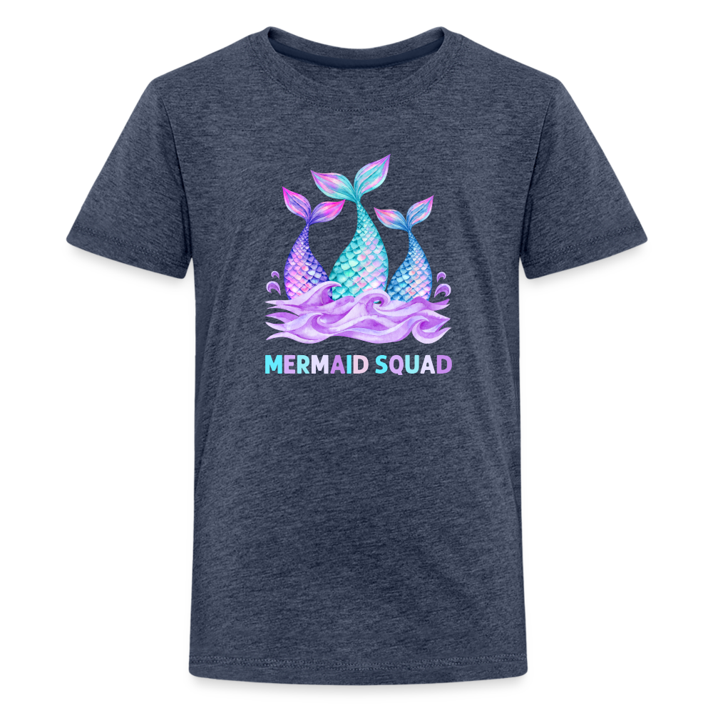 Mermaid Squad Kids' Premium T-Shirt - heather blue