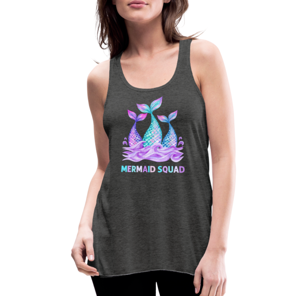 Mermaid Squad Women's Flowy Tank Top by Bella - deep heather