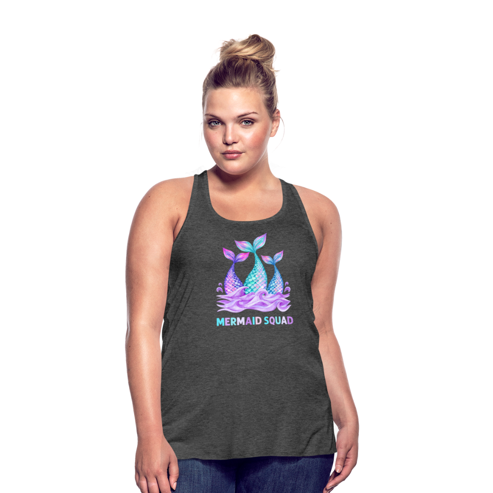 Mermaid Squad Women's Flowy Tank Top by Bella - deep heather