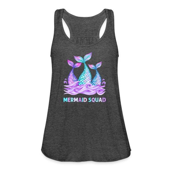 Mermaid Squad Women's Flowy Tank Top by Bella - deep heather