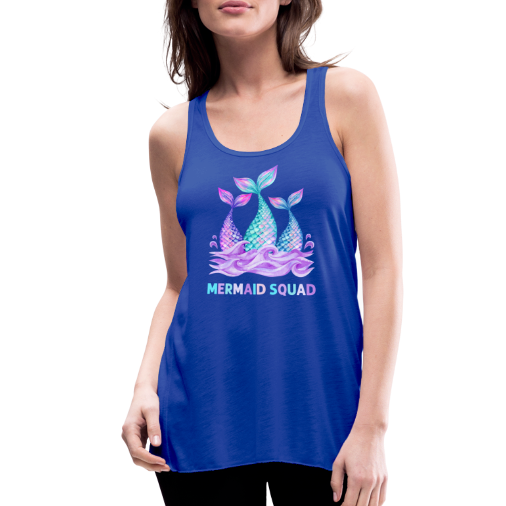 Mermaid Squad Women's Flowy Tank Top by Bella - royal blue