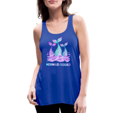 Mermaid Squad Women's Flowy Tank Top by Bella - royal blue