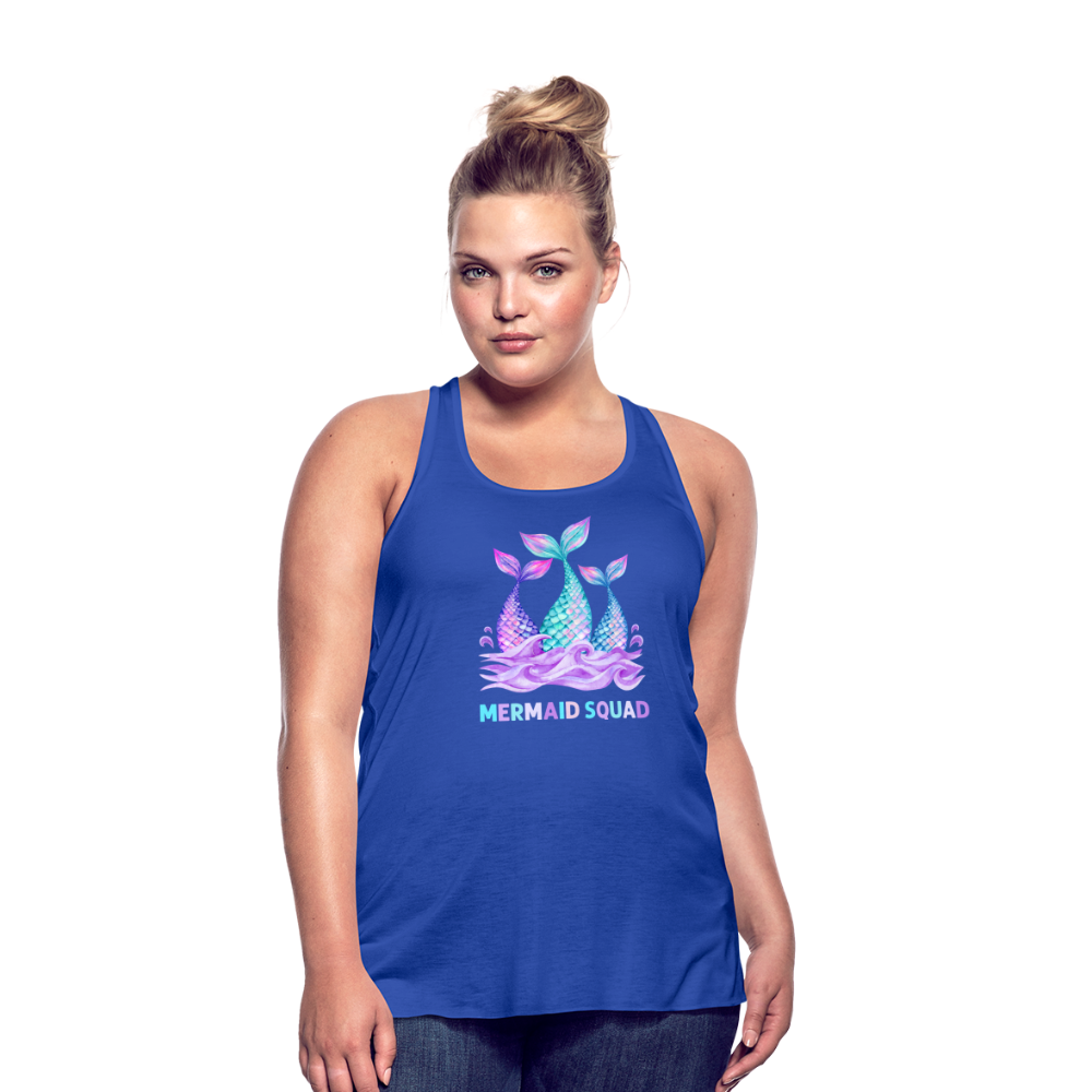 Mermaid Squad Women's Flowy Tank Top by Bella - royal blue