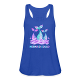 Mermaid Squad Women's Flowy Tank Top by Bella - royal blue