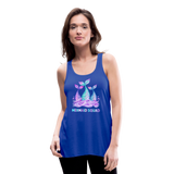 Mermaid Squad Women's Flowy Tank Top by Bella - royal blue