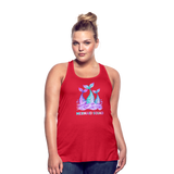 Mermaid Squad Women's Flowy Tank Top by Bella - red