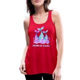 Mermaid Squad Women's Flowy Tank Top by Bella - red