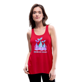 Mermaid Squad Women's Flowy Tank Top by Bella - red
