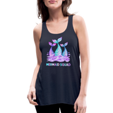 Mermaid Squad Women's Flowy Tank Top by Bella - navy
