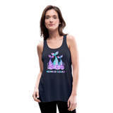 Mermaid Squad Women's Flowy Tank Top by Bella - navy