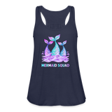 Mermaid Squad Women's Flowy Tank Top by Bella - navy