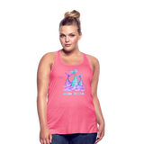 Mermaid Squad Women's Flowy Tank Top by Bella - neon pink