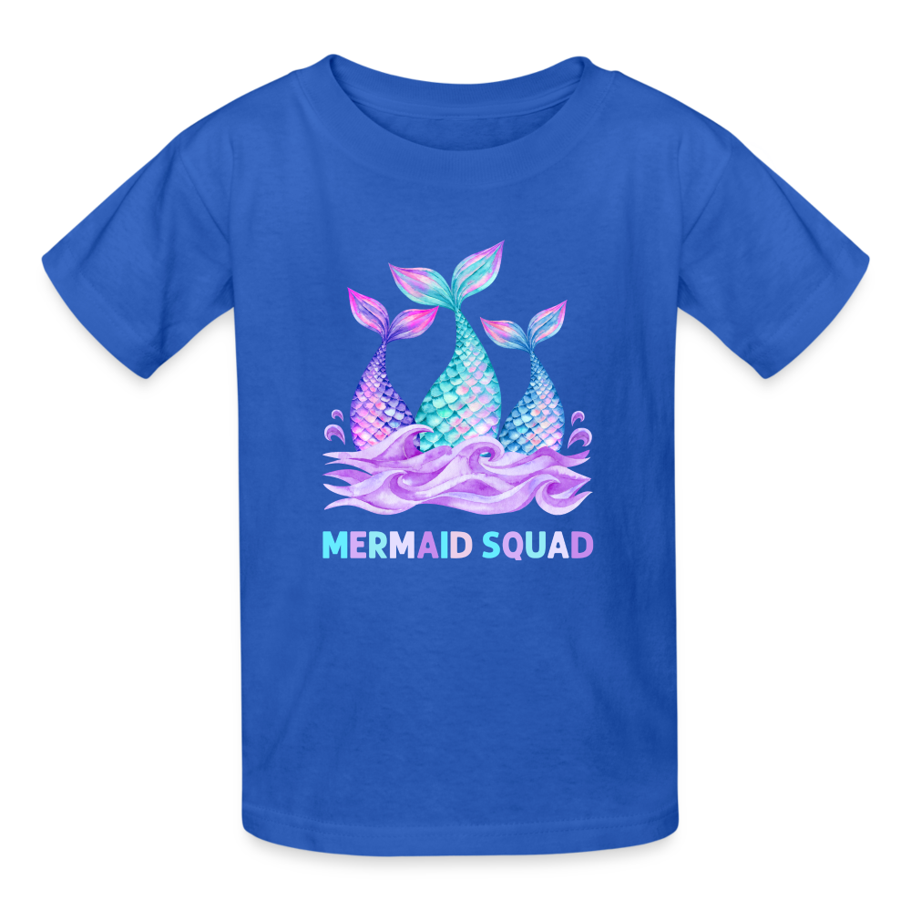 Mermaid Squad Gildan Ultra Cotton Youth T-Shirt - royal blue