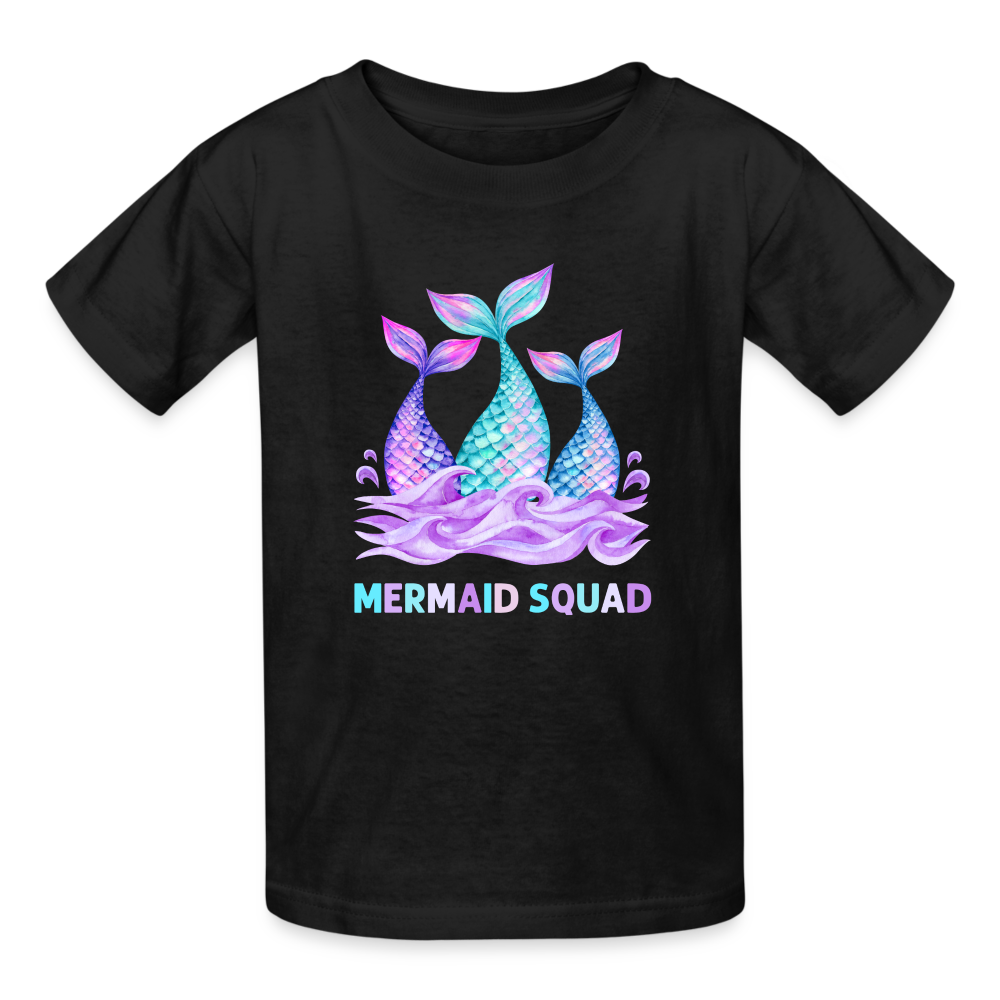 Mermaid Squad Gildan Ultra Cotton Youth T-Shirt - black
