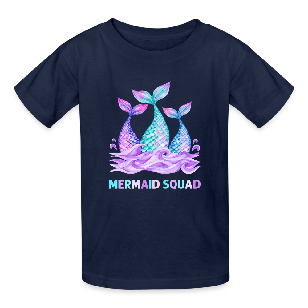 Mermaid Squad Gildan Ultra Cotton Youth T-Shirt - navy
