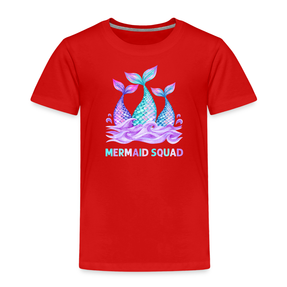 Mermaid Squad Toddler Premium T-Shirt - red