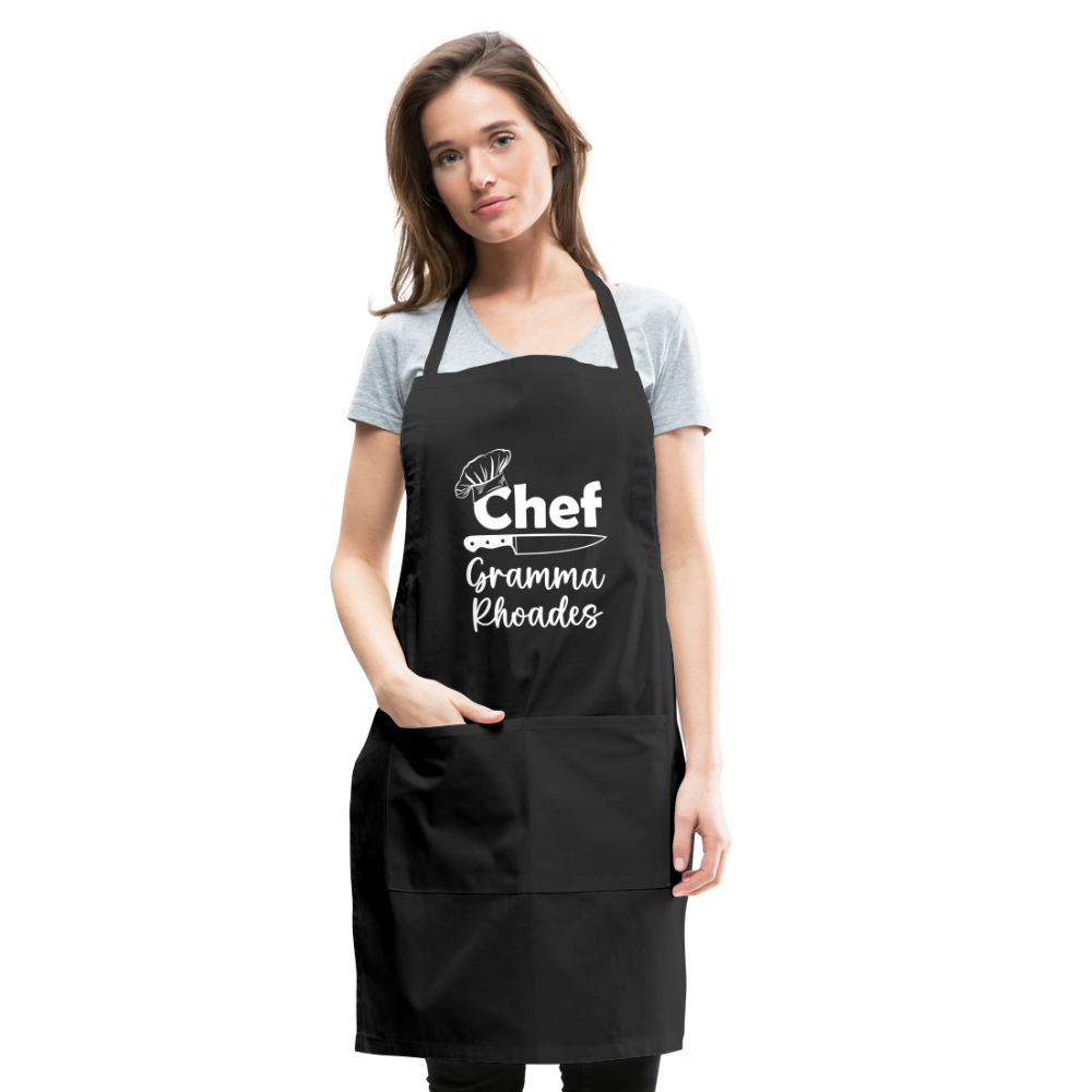 Chef Grandma Rhoades Adjustable Apron - black