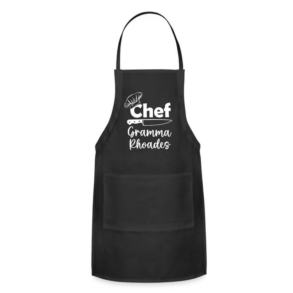 Chef Grandma Rhoades Adjustable Apron - black