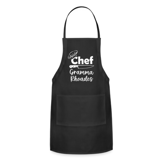 Chef Grandma Rhoades Adjustable Apron - black