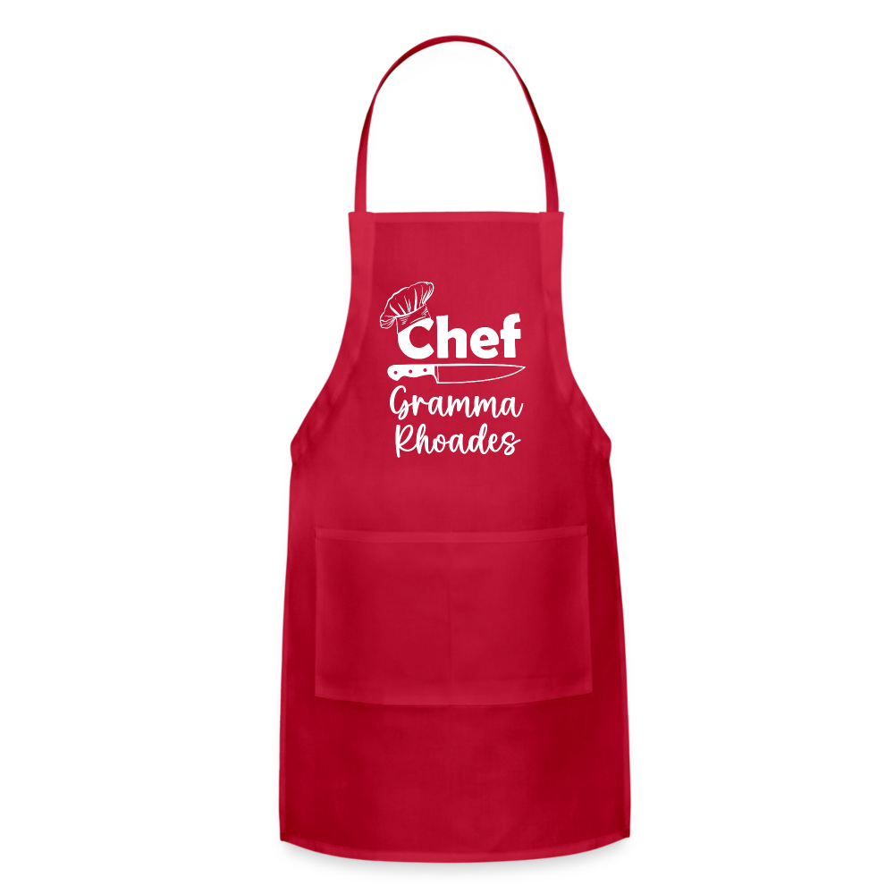 Chef Grandma Rhoades Adjustable Apron - red