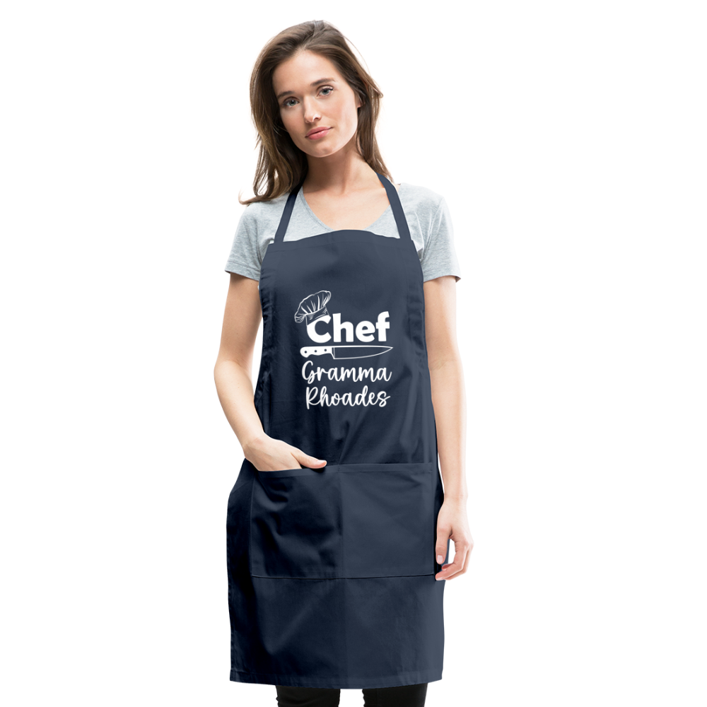 Chef Grandma Rhoades Adjustable Apron - navy