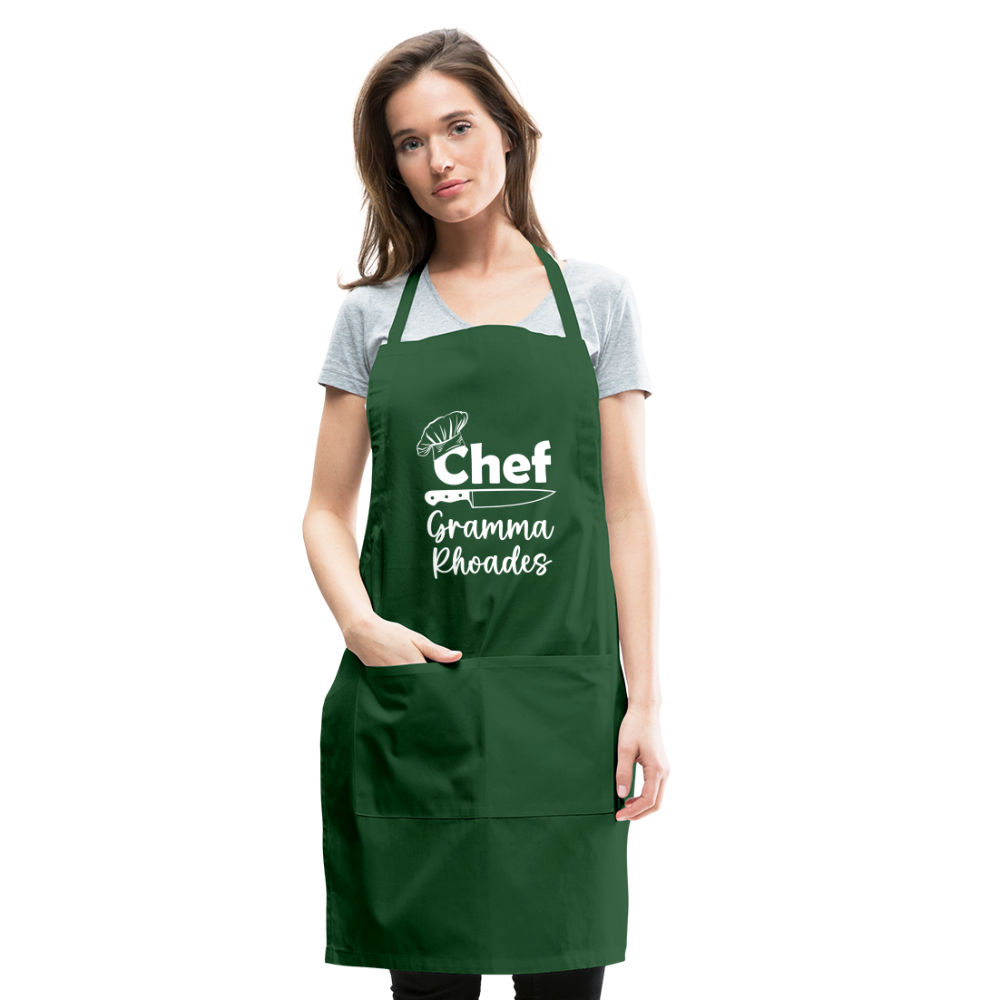 Chef Grandma Rhoades Adjustable Apron - forest green