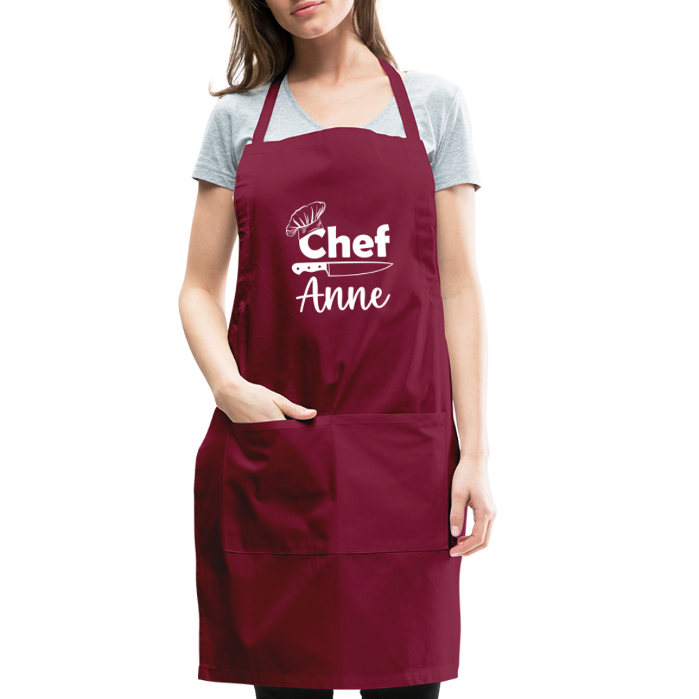 Chef Anne Adjustable Apron - burgundy