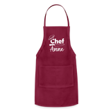 Chef Anne Adjustable Apron - burgundy